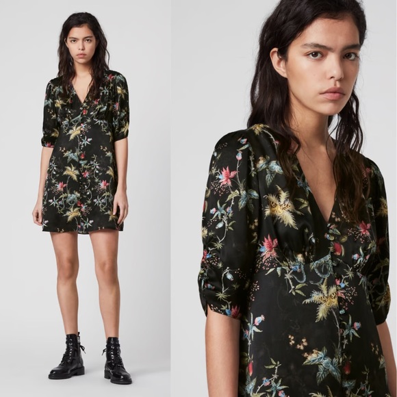 kota silk blend evolution dress All Saints | Dresses | Allsaints Kota Silk Blend Evolution Dress Size 36